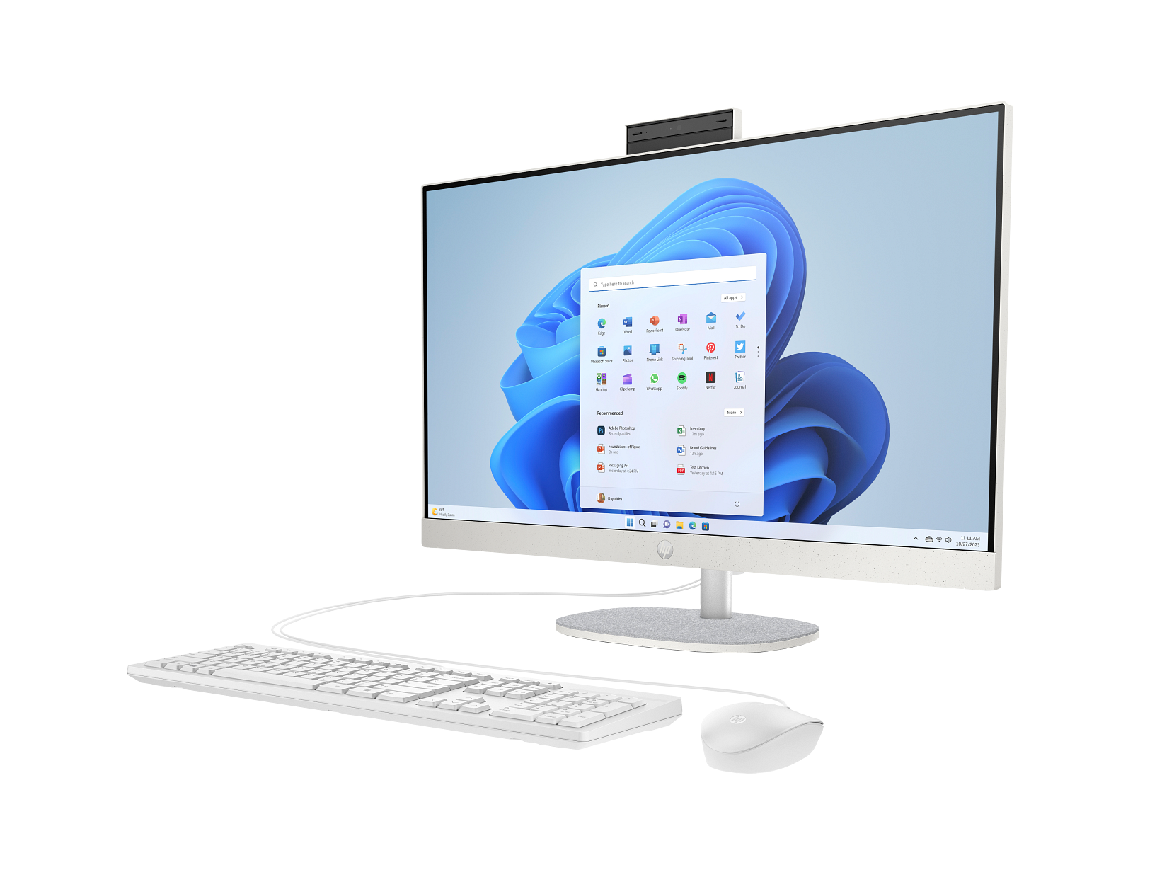 HP 27-inch All-in-One 27-cr0034nh Desktop Intel Core i7-1355U 13th Generation, RAM 16 GB DDR4-3200, 512GB SSD Storage, 27" FHD, Microsoft Office 2019 Pro, Windows 11 Pro, 1 Year Warranty.