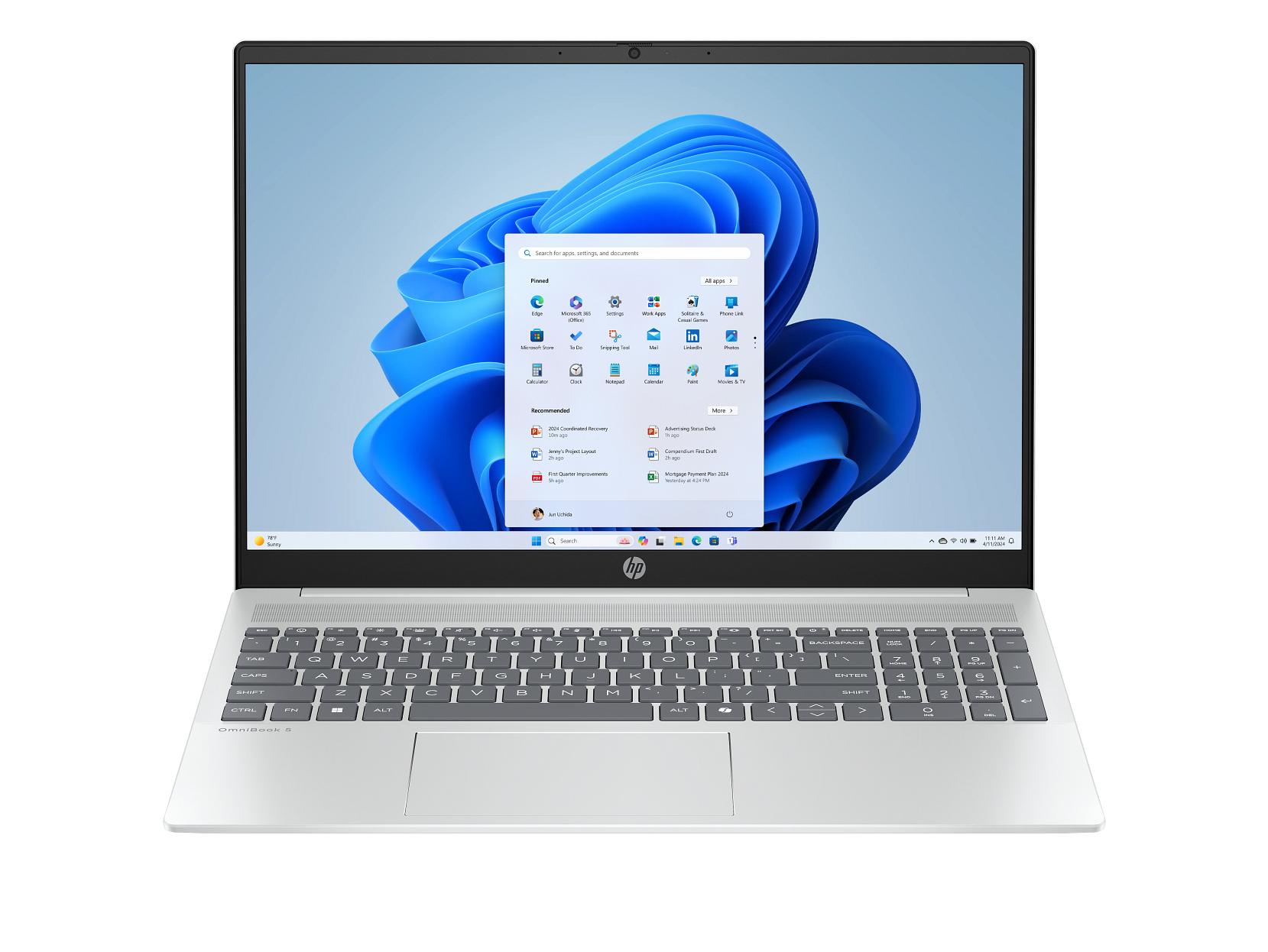 HP OmniBook 5 16-af1017wm Laptop, Intel Core Ultra 7 255U, 16 GB DDR5 RAM, 1 TB SSD Storage, 16" Touch Display, Microsoft Office 2019 Pro, Windows 11 Pro, 1 Year Warranty.