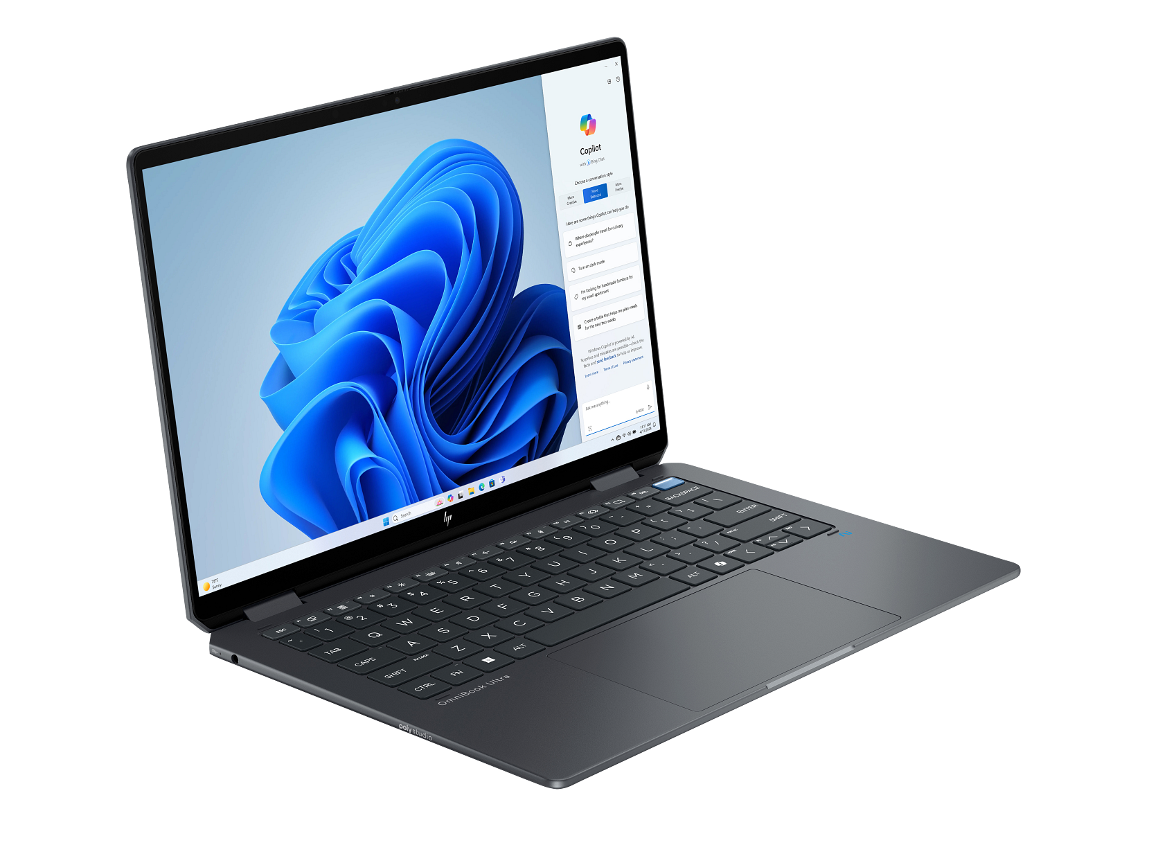 HP OmniBook Ultra Flip 14-fh0033dx Laptop, Intel Core Ultra 9 288V Processor, 32 GB DDR5 RAM, 2 TB SSD Storage, Windows 11 Pro, Microsoft Office 2019 Pro, 1 Year Warranty.