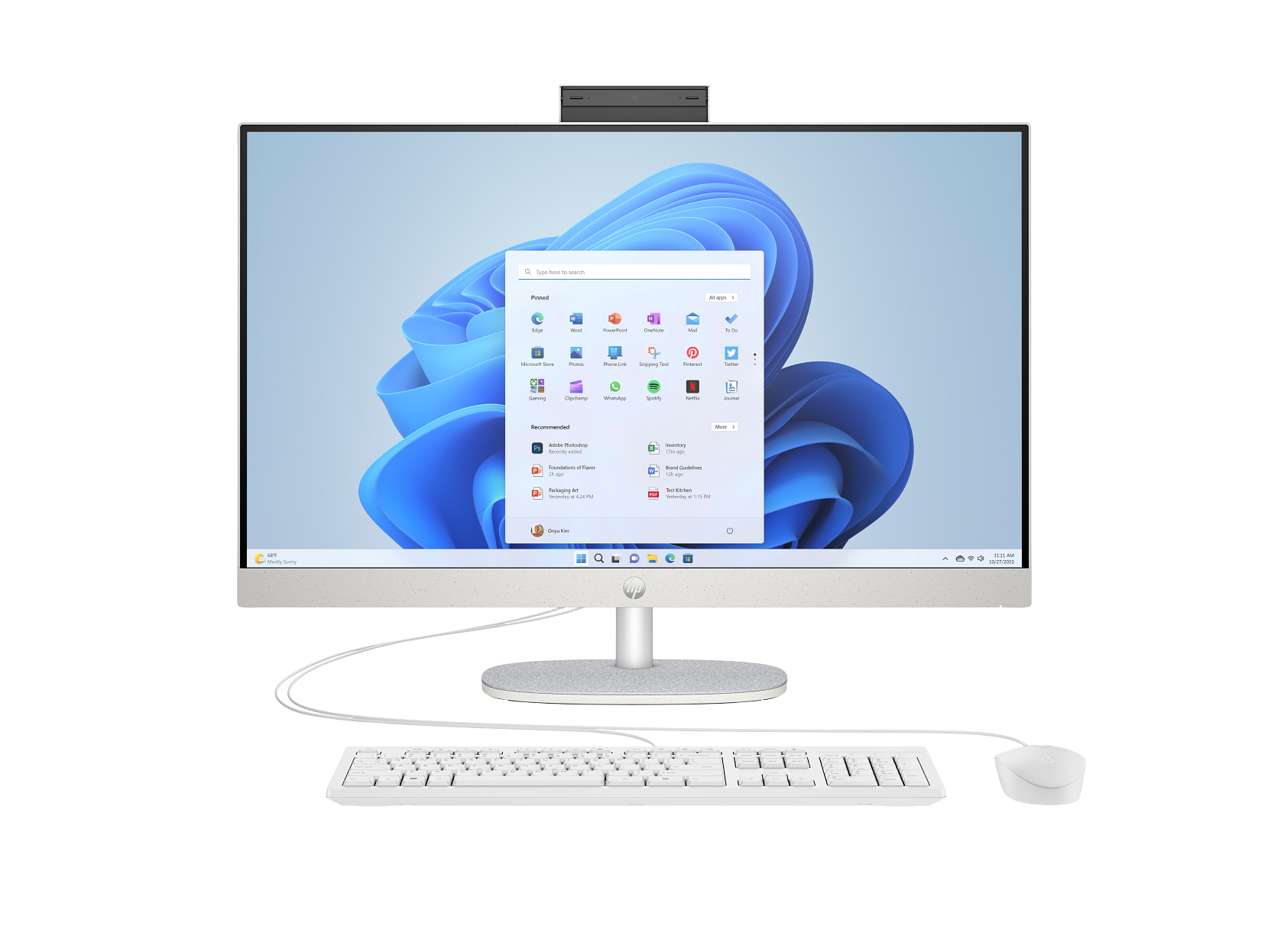 HP 27-inch All-in-One 27-cr0034nh Desktop Intel Core i7-1355U 13th Generation, RAM 16 GB DDR4-3200, 512GB SSD Storage, 27" FHD, Microsoft Office 2019 Pro, Windows 11 Pro, 1 Year Warranty.