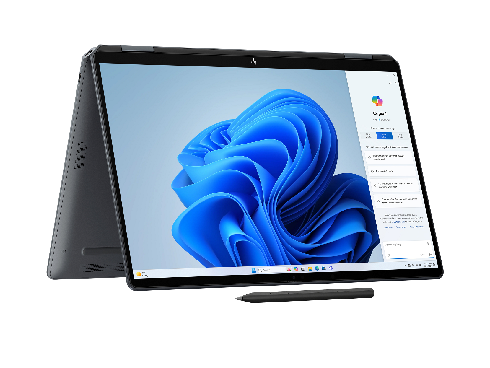 HP OmniBook Ultra Flip 14-fh000 2-in-1 Laptop, Intel Core Ultra 7 258V Processor, 32 GB DDR5 RAM, 1 TB SSD Storage, Windows 11 Pro, Microsoft Office 2019 Pro, 1 Year Warranty.