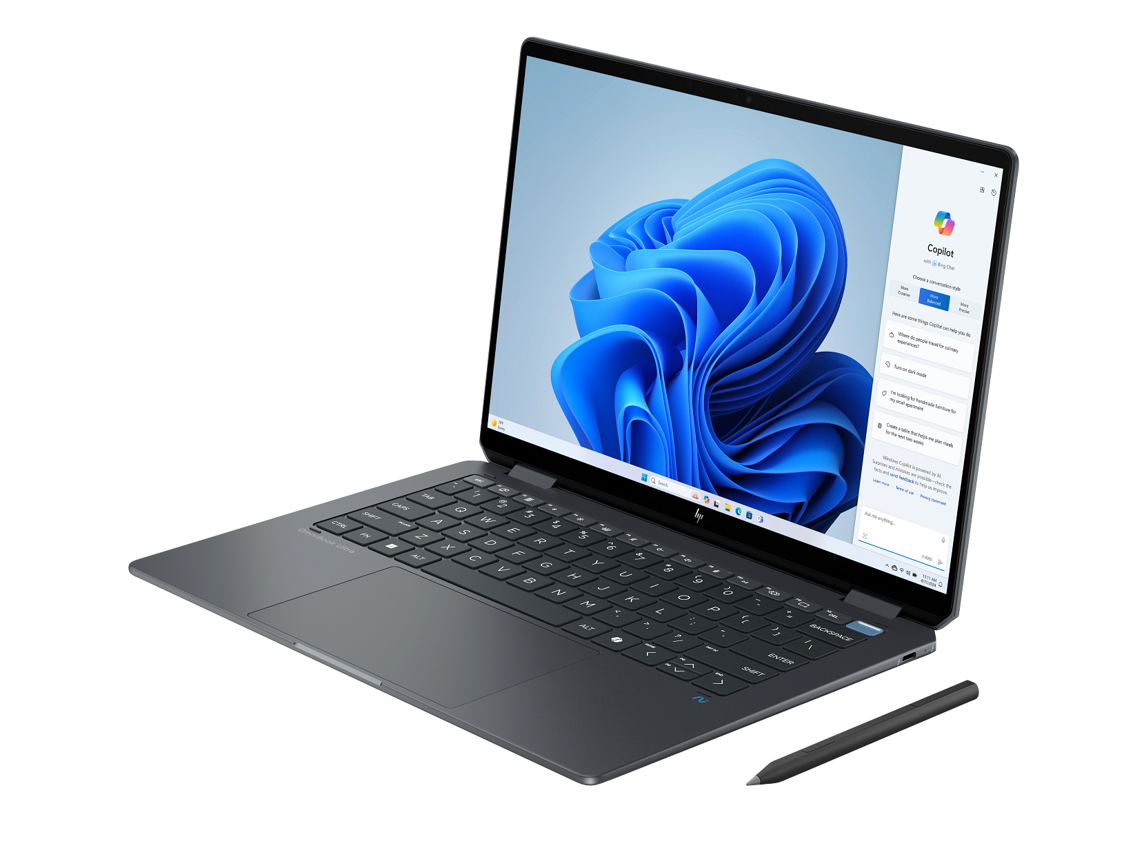 HP OmniBook Ultra Flip 14-fh000 2-in-1 Laptop, Intel Core Ultra 7 258V Processor, 32 GB DDR5 RAM, 1 TB SSD Storage, Windows 11 Pro, Microsoft Office 2019 Pro, 1 Year Warranty.