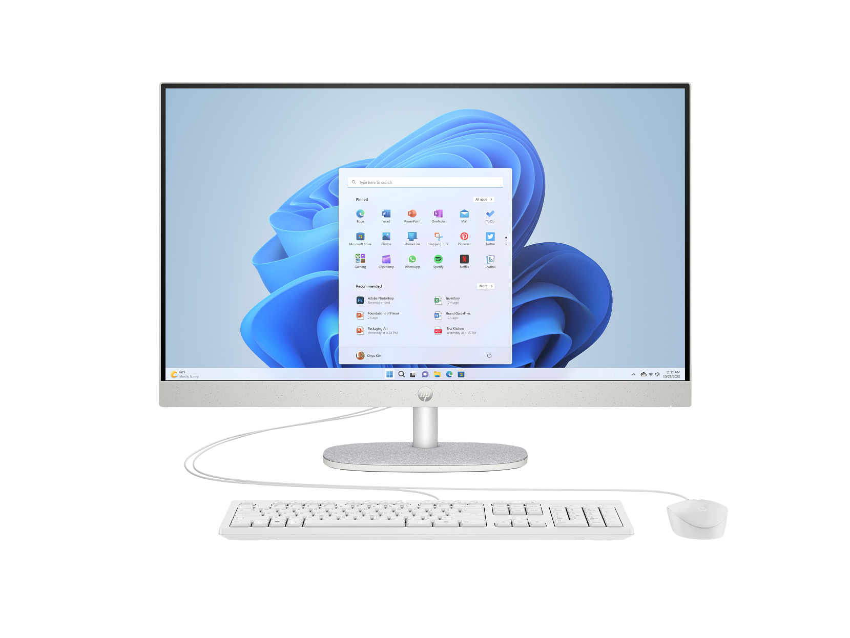 HP 27-inch All-in-One 27-cr0034nh Desktop Intel Core i7-1355U 13th Generation, RAM 16 GB DDR4-3200, 512GB SSD Storage, 27" FHD, Microsoft Office 2019 Pro, Windows 11 Pro, 1 Year Warranty.